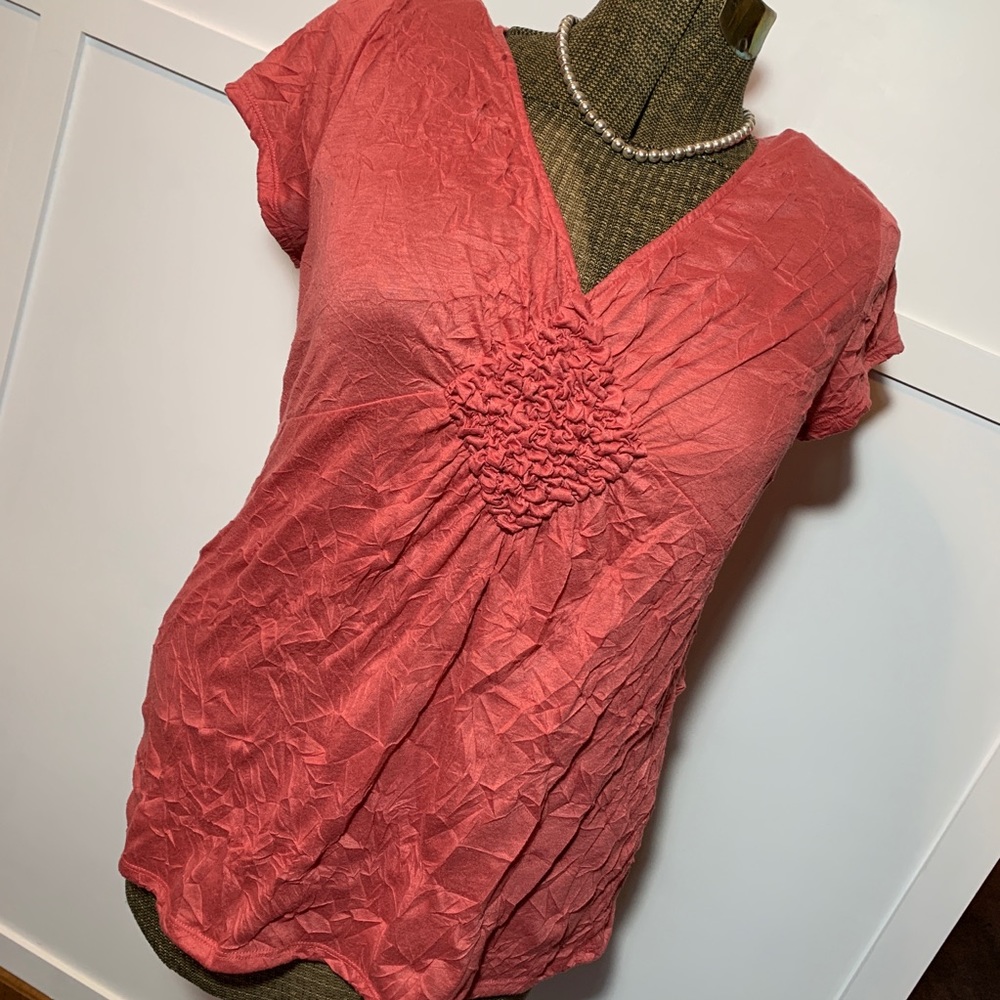 NWOT Axcess brand cap sleeve tunic top Size L